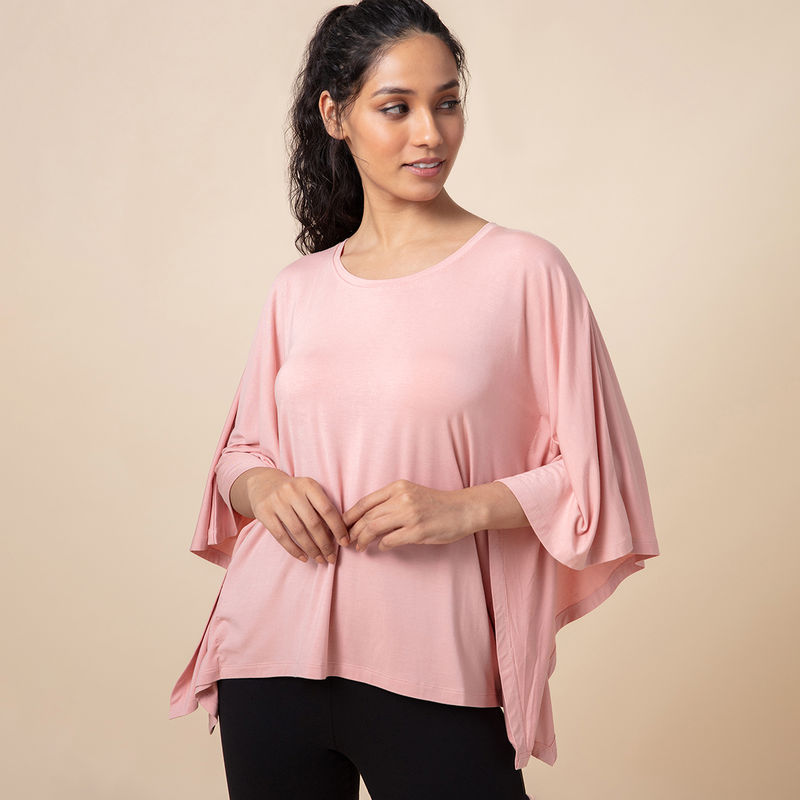 Nykd by Nykaa Sooo Comfy Super Soft Modal Kaftan Top , Nykd All Day-NYLE 058 - Pink (S)