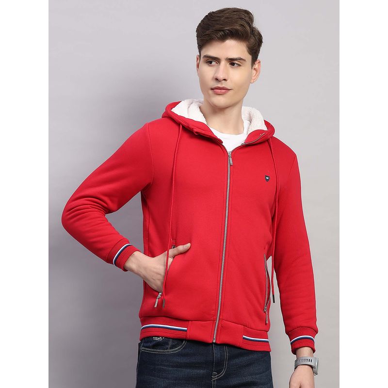 Monte Carlo Men'S Red Cotton Blend Hoodie (M)