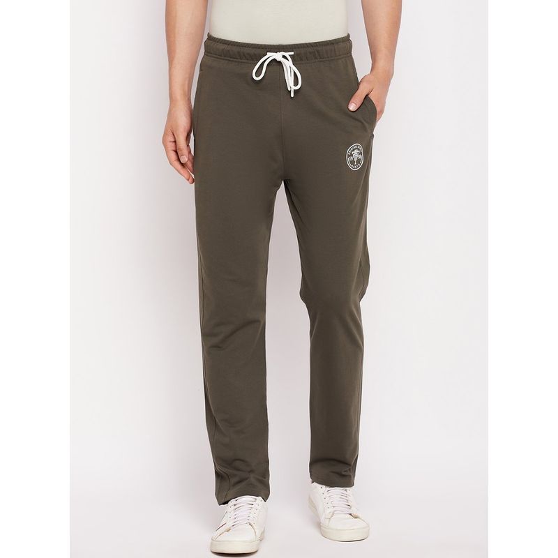 98 Degree North Men Olive Solid Trackpant (S)