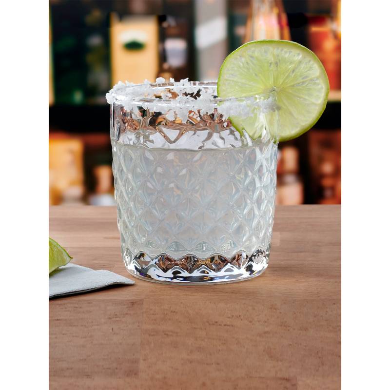 Cross Hatching Rocks Buy ANCHOR HOCKING Cross-Hatch Rocks Glass for thinKitchen - 295 ml Online
