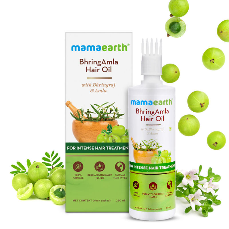 Buy Mamaearth BhringAmla Hair Oil with Bhringraj & Amla for Intense