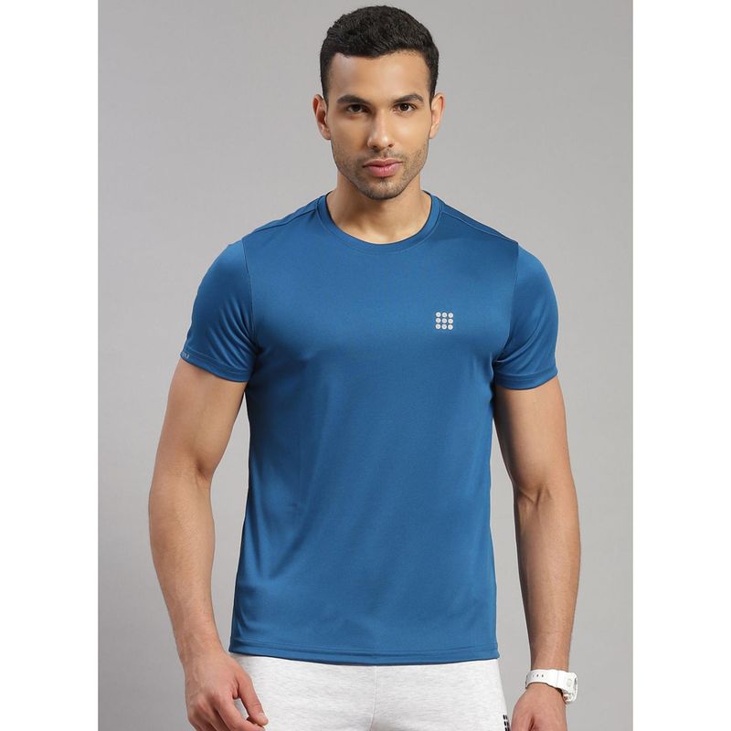 Rock.it Mens Half Sleeves Sports T-shirt Teal (S)