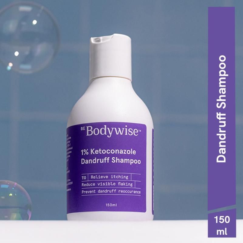 Be Bodywise 1% Ketoconazole Dandruff Shampoo - Removes Visible Flakes - Smooth & Frizz Free Hair