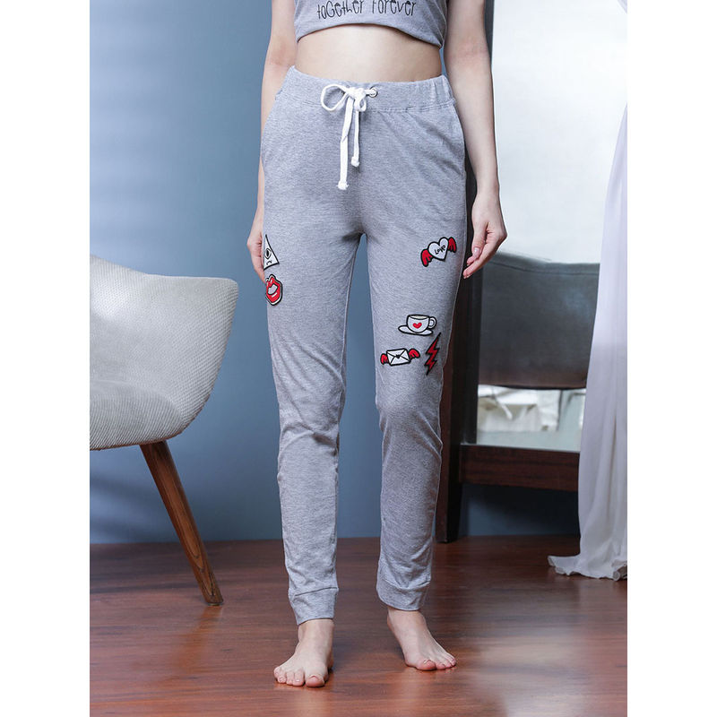 Slumber Jill Women Comfort Fit Grey Pyjama (S)
