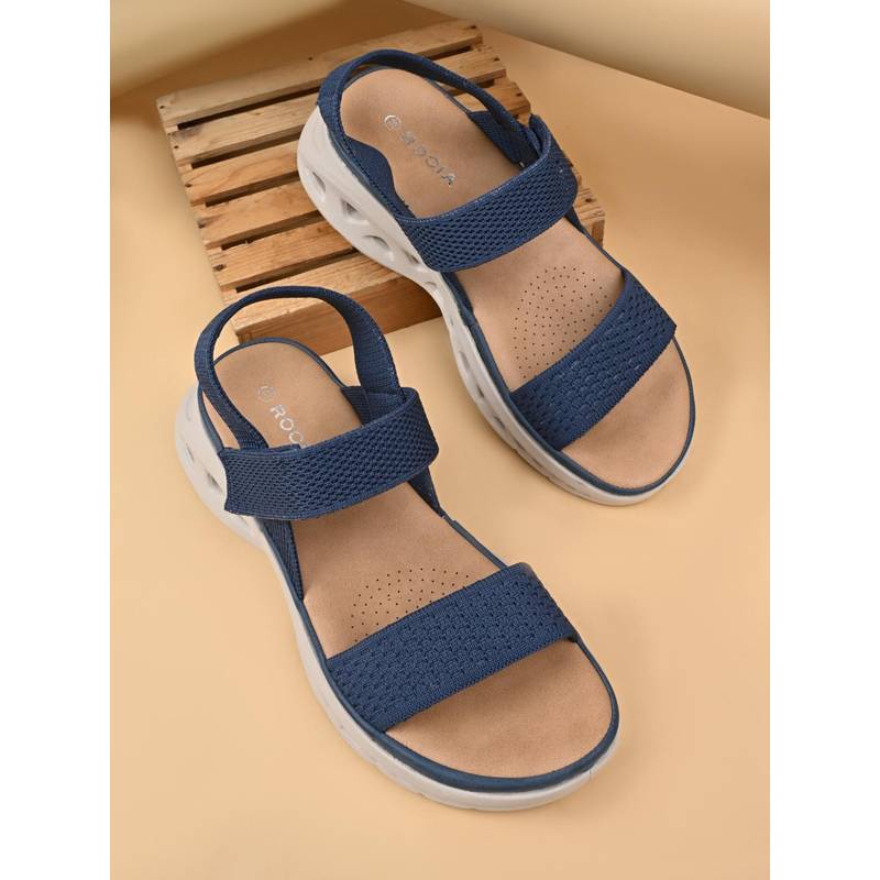 ROCIA Navy Blue Women Sandals (EURO 36)