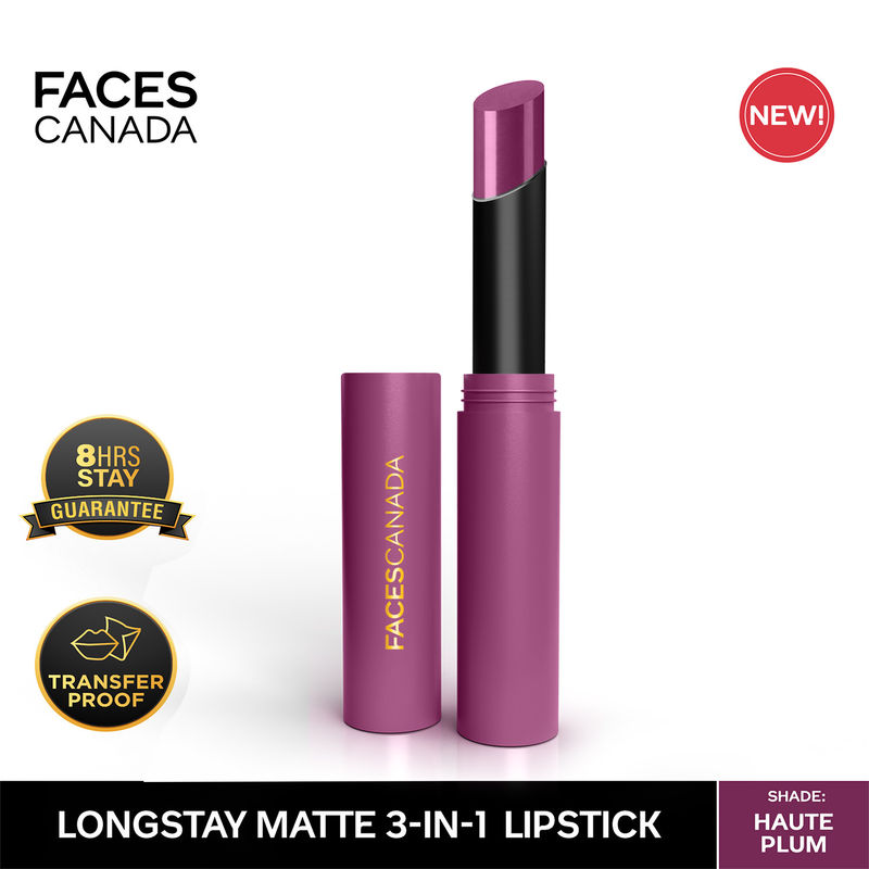 Faces Canada Long Stay 3-in-1 Matte Lipstick - Haute Plum 08
