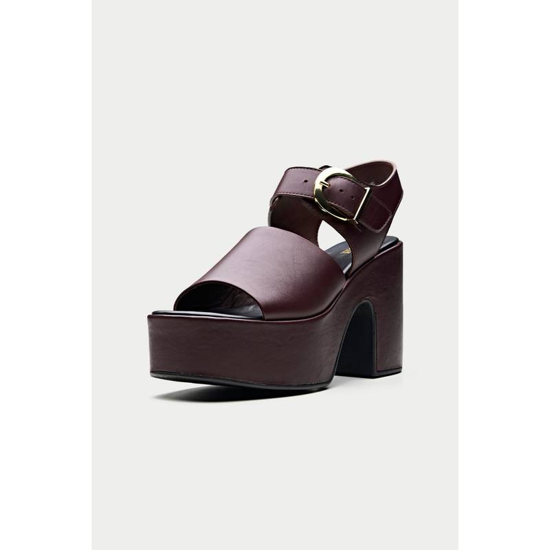 Oroh Formentera Maroon Sandal Heels (EURO 36)