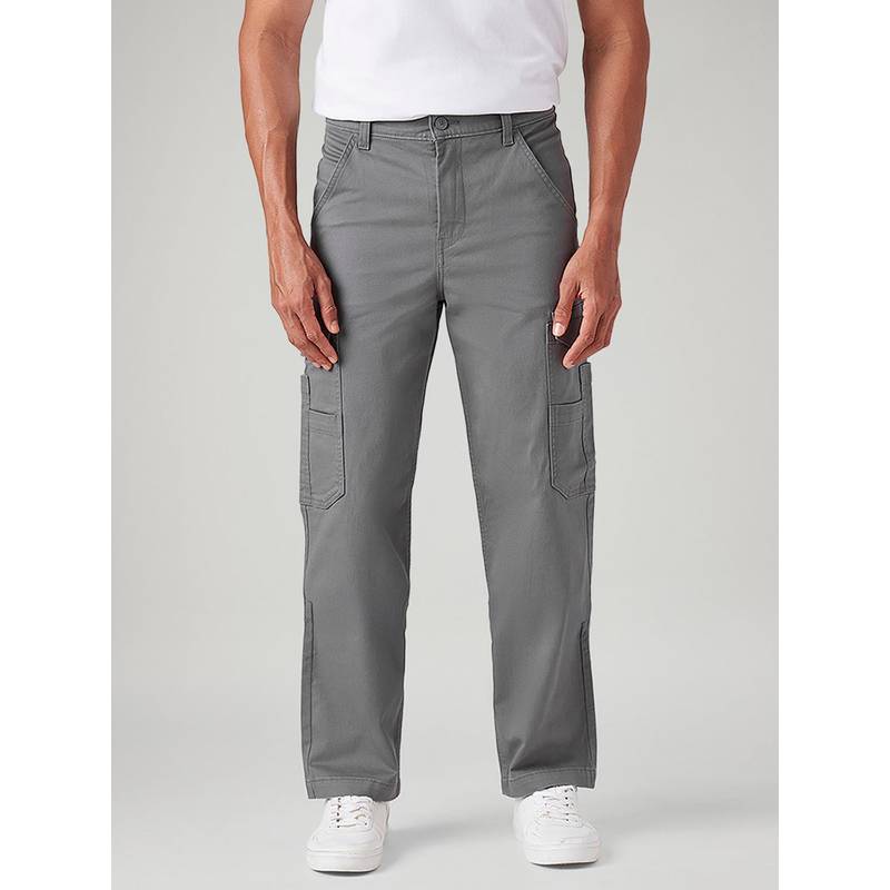 Levi's Men's Grey Straight Fit Mid Rise Cargos