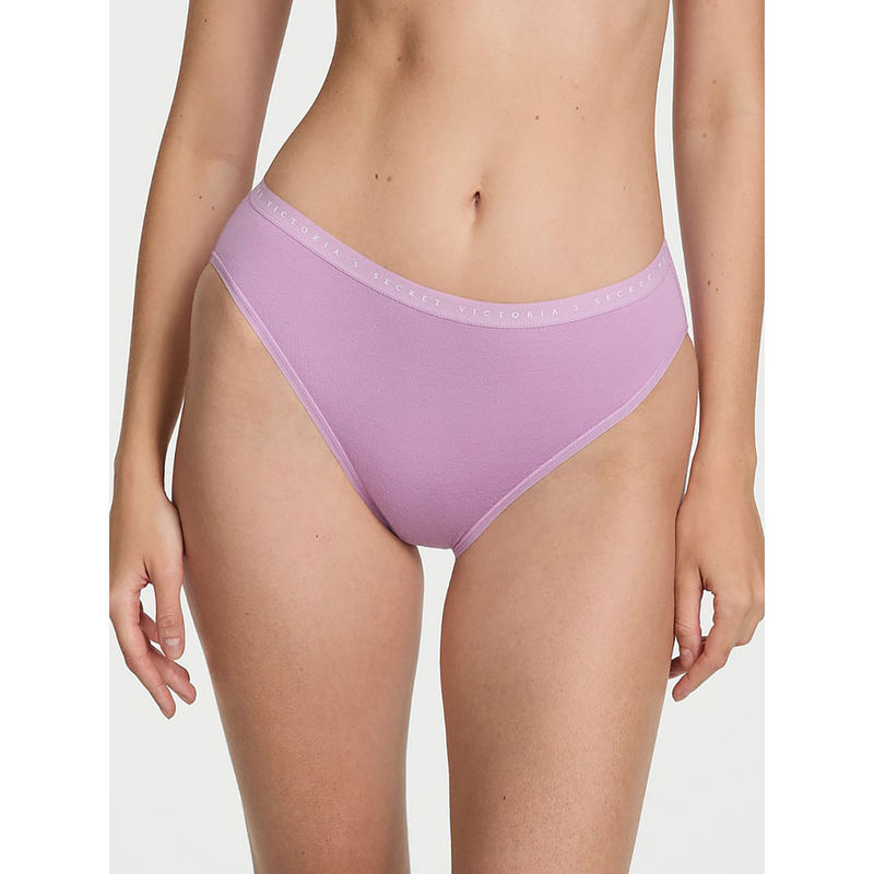 Victoria's Secret Purple Stretch Cotton High-Leg Panty (XS)
