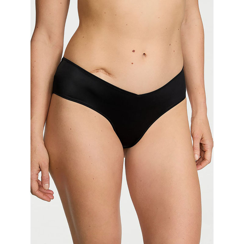 Victoria's Secret Black Strappy-Back High-Leg Cheeky Panty (M)