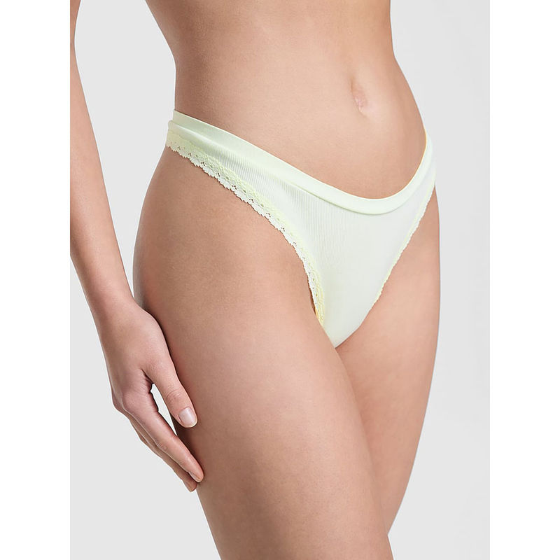 Victoria's Secret Green Seamless High-Leg Bikini Panty (M)