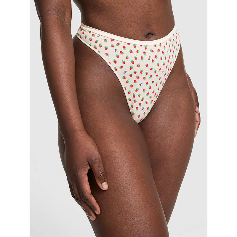Victoria's Secret White Seamless High-Leg Thong Panty (XS)
