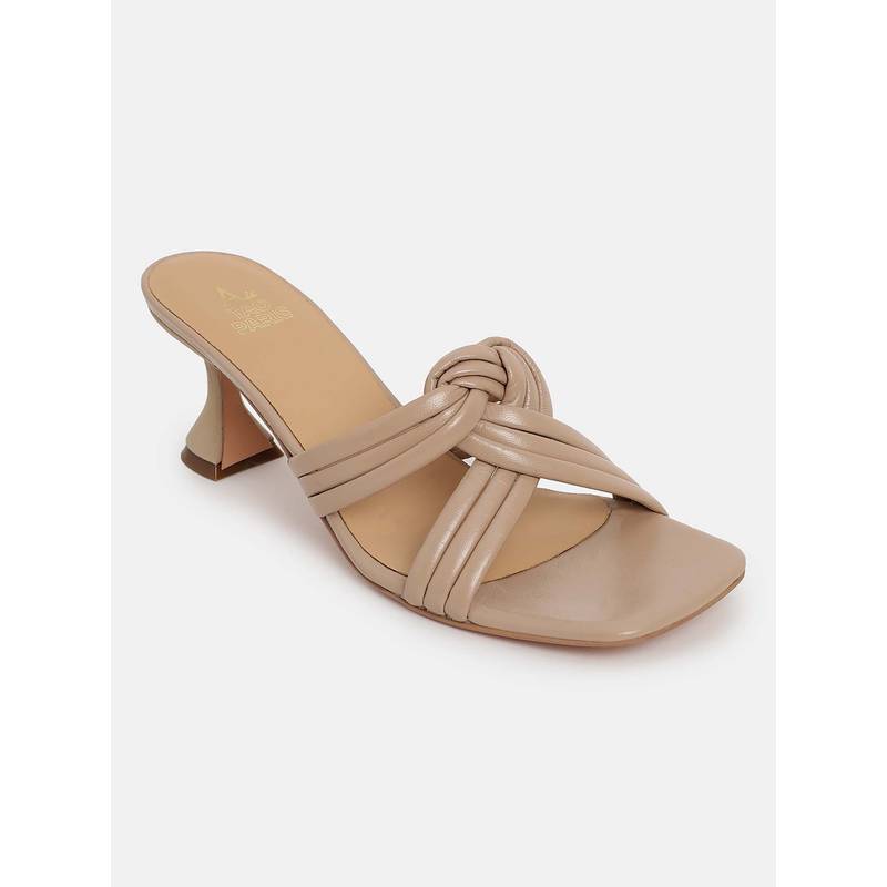 Tao Paris Women Beige Sandal Heels (EURO 36)