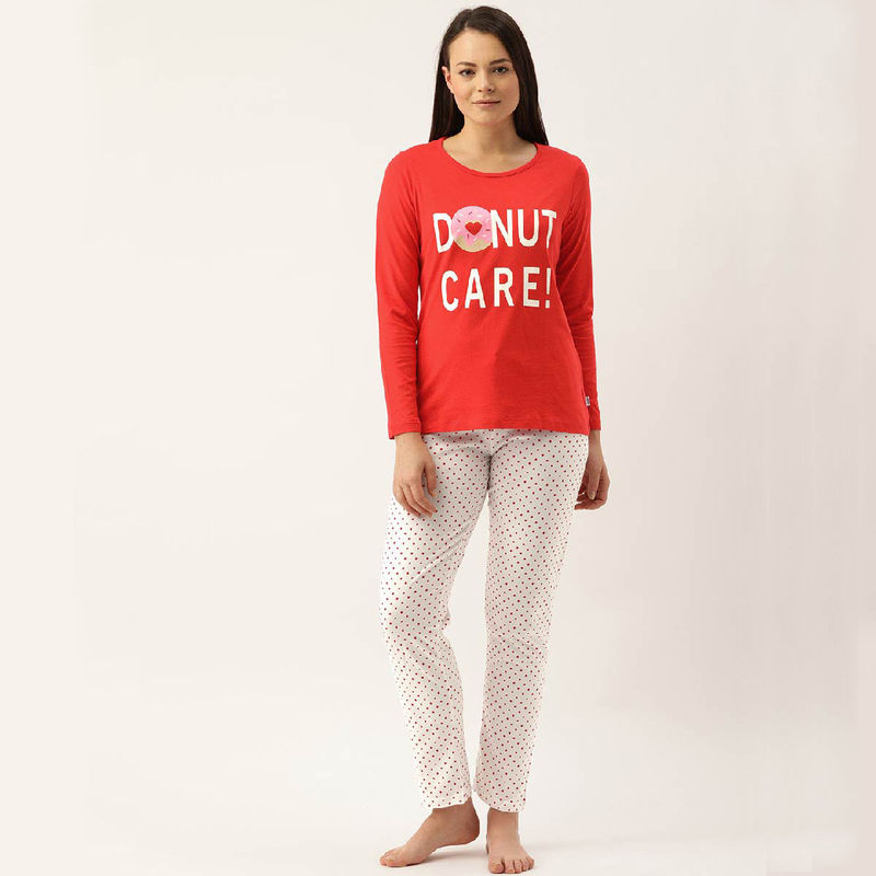 mackly Women Printed Night Suit - Multi-Color (XL)