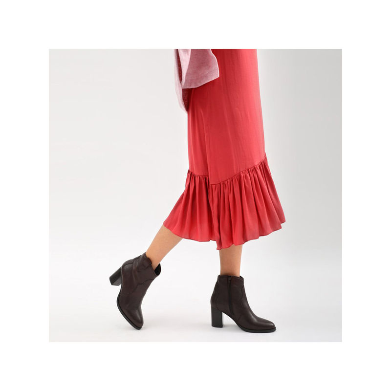 Saint G Womens Brown Leather Ankle Boots (EURO 36) (EURO 36)