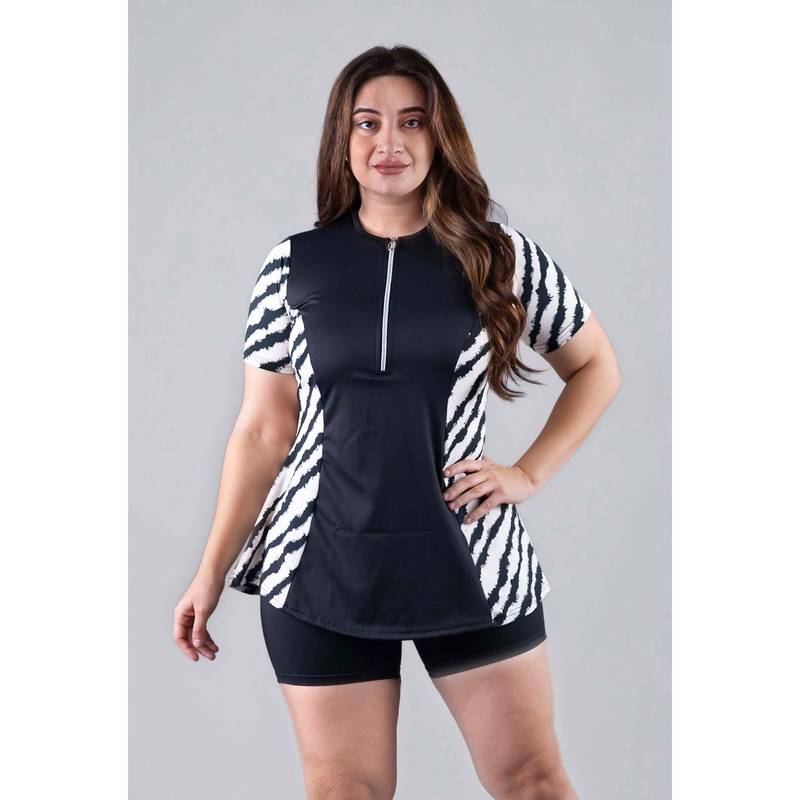 Keepfit Women's Printed 2 Piece Plus Size Swim Set For Women (5XL)