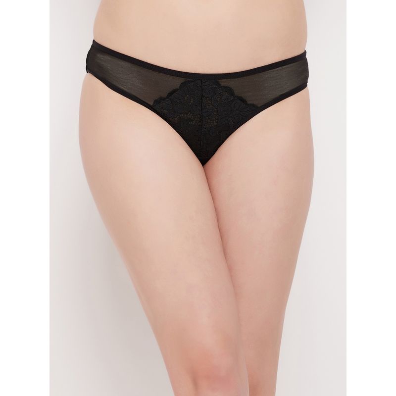 Clovia Lace Low Waist Outer Elastic Bikini Panty (2XL)