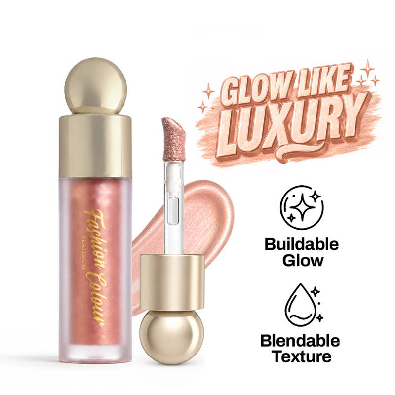 FASHION COLOUR Platinum Glow Shine Liquid High-Lighter - Sweet Peach