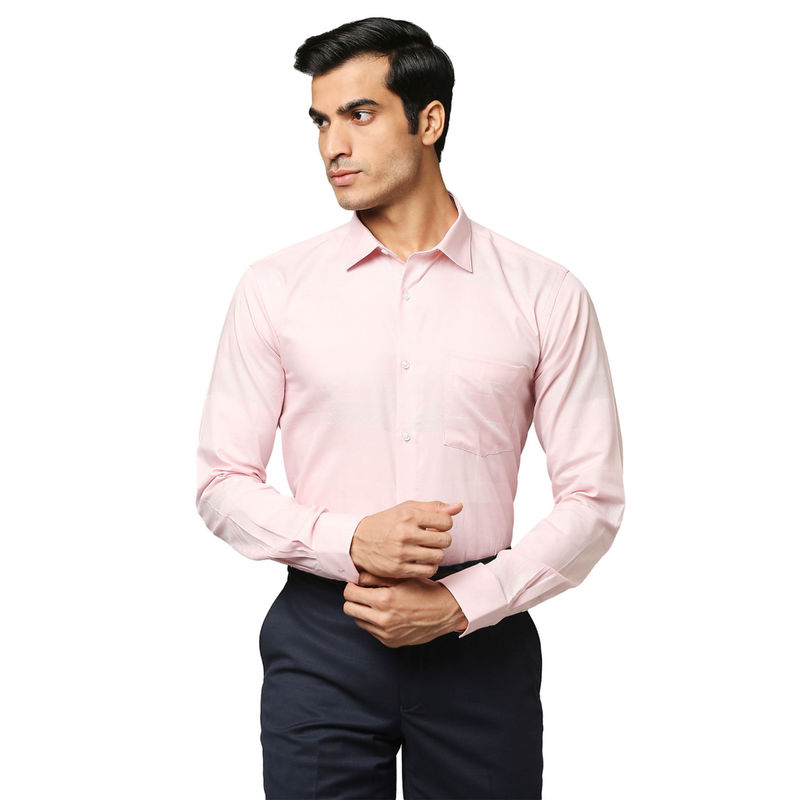 Park Avenue Men Light Pink Shirt (S) (S)