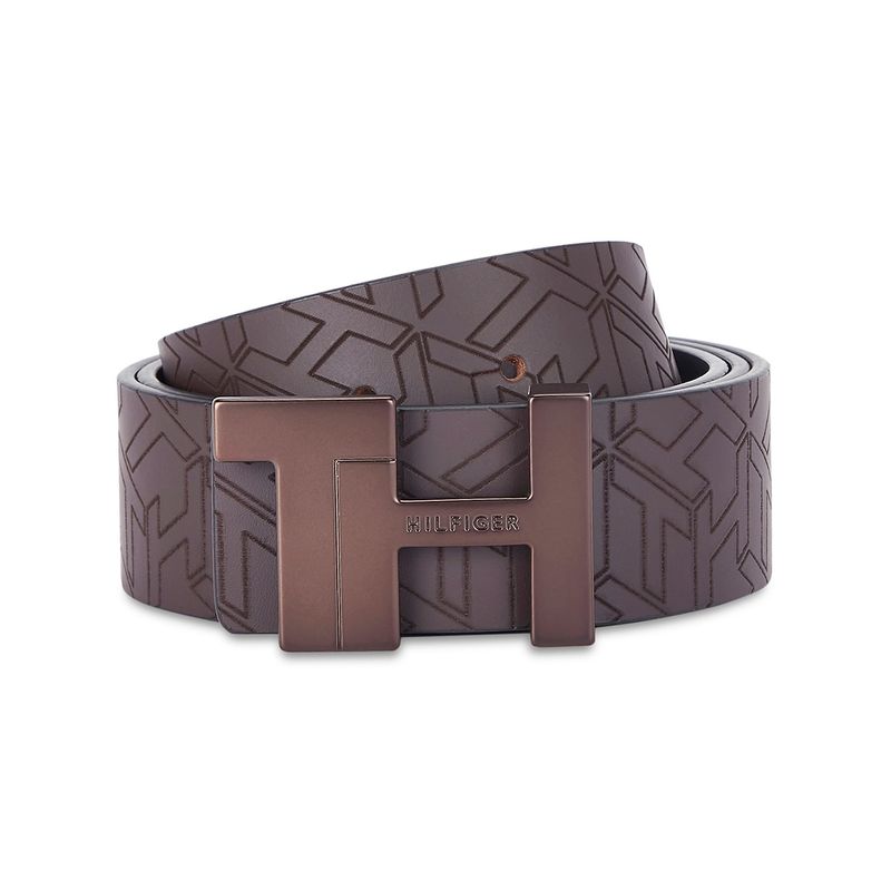 Tommy Hilfiger Sandro Men Leather Reversible Belt - Brown (L)