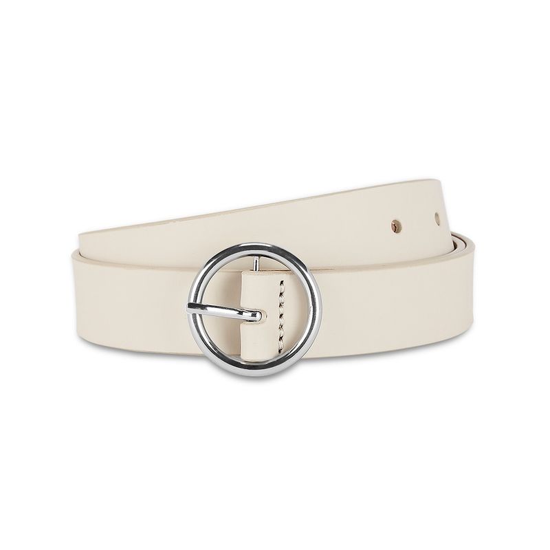 Tommy Hilfiger Venlo Women Leather Non Reversible Belt - Beige (L)