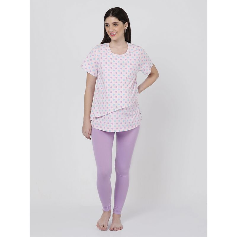 mackly Womens Maternity/Feeding T-Shirt & Pyjama (Set of 2) (S)