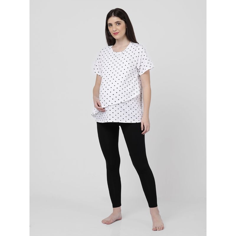 mackly Womens Maternity Nightsuit (Set of 2) (S)
