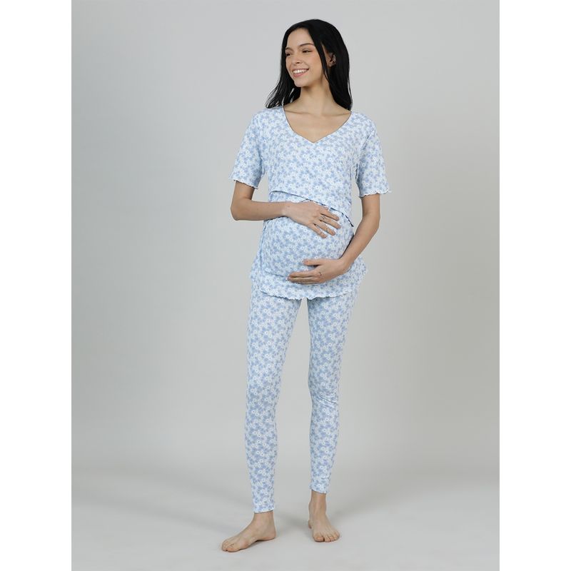 mackly Womens Maternity Nightsuit (Set of 2) (S)