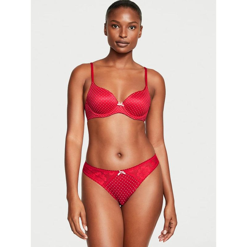 Victoria's Secret Body Smooth Lightly Lined Demi Bra Red (34B)