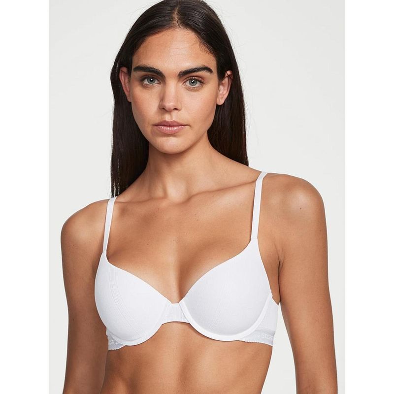 Victoria's Secret The T-Shirt Lightly Lined Demi Bra White (38DDD)