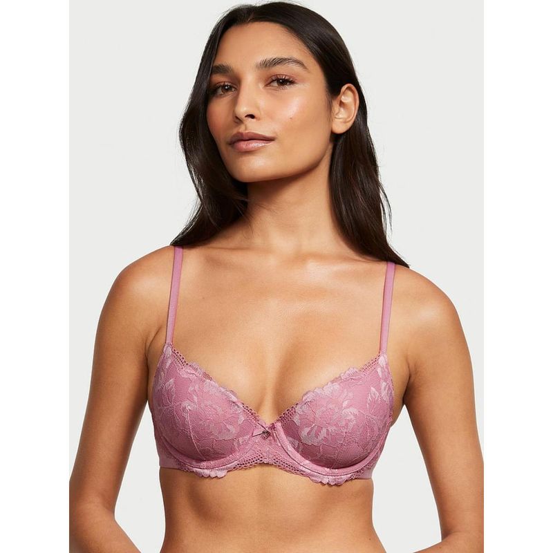 Victoria's Secret Body Lightly Lined Lace-Cup Demi Bra Pink (36DDD)