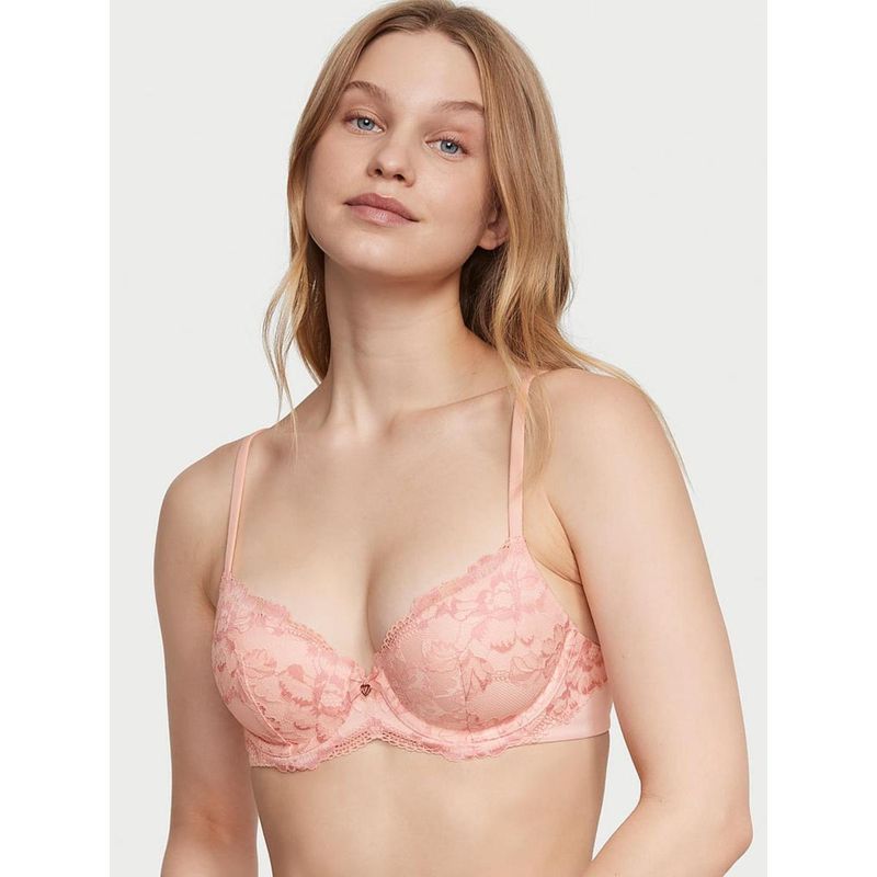 Victoria's Secret Body Lightly Lined Lace-Cup Demi Bra Pink (38DD)