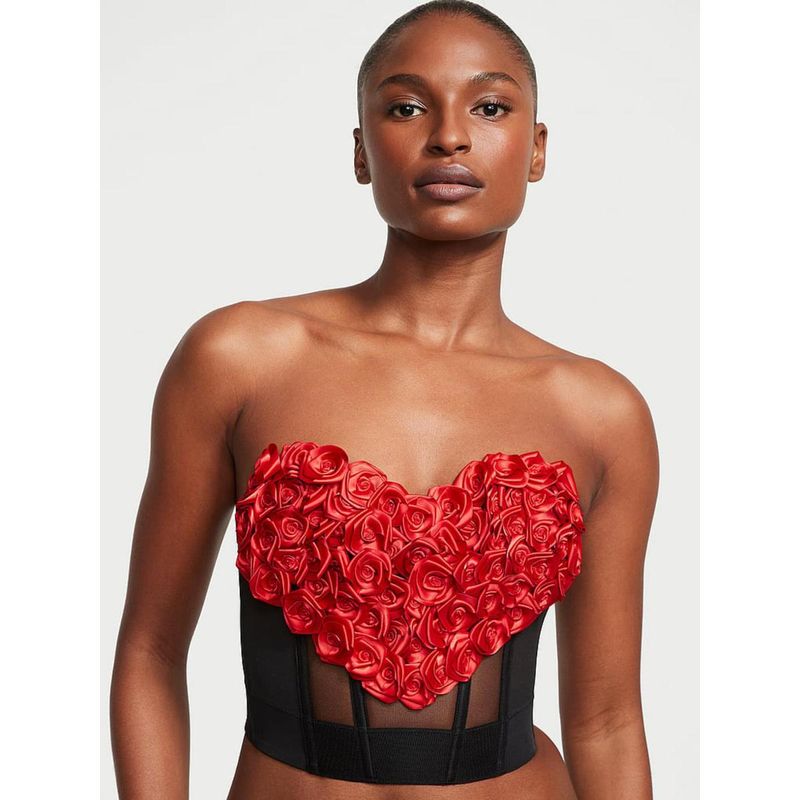 Victoria's Secret Very Sexy VS Archives Rosette Corset Bra Top Black (M)