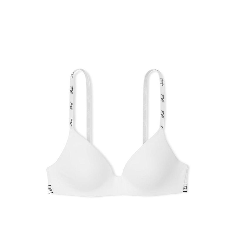 Victoria's Secret PINK Wear Everywhere Lightly Lined Wireless T-shirt Bra White (34D)