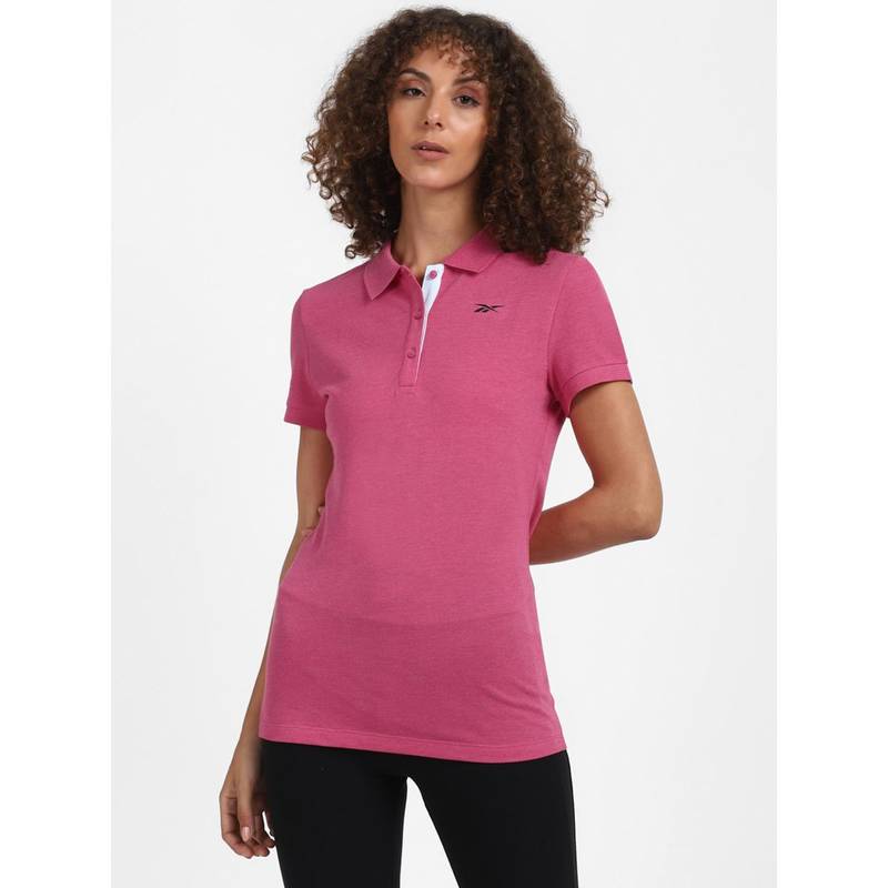 Reebok Fnd W Polo Pink Training Polo Shirts (XS)