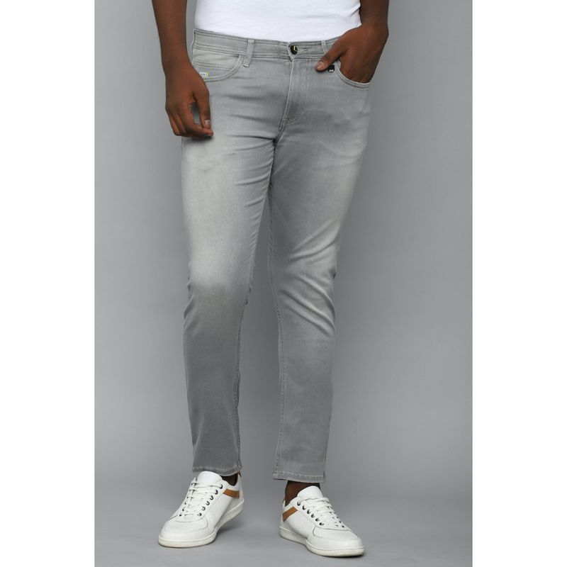 Allen Solly Solid Grey Jeans (38)