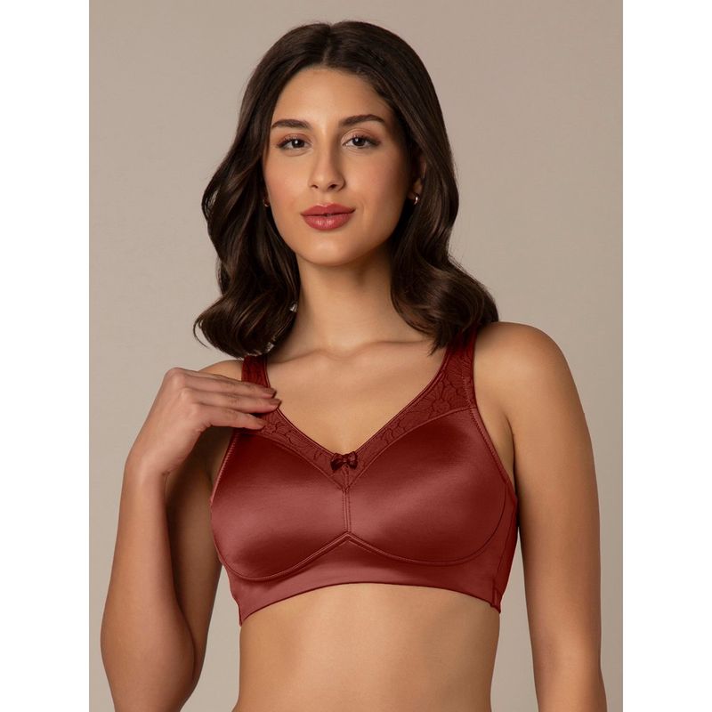 Amante Polyamide Solid Non-Padded Full Cup Wire Free Full Figure Bra - Nude (44C)