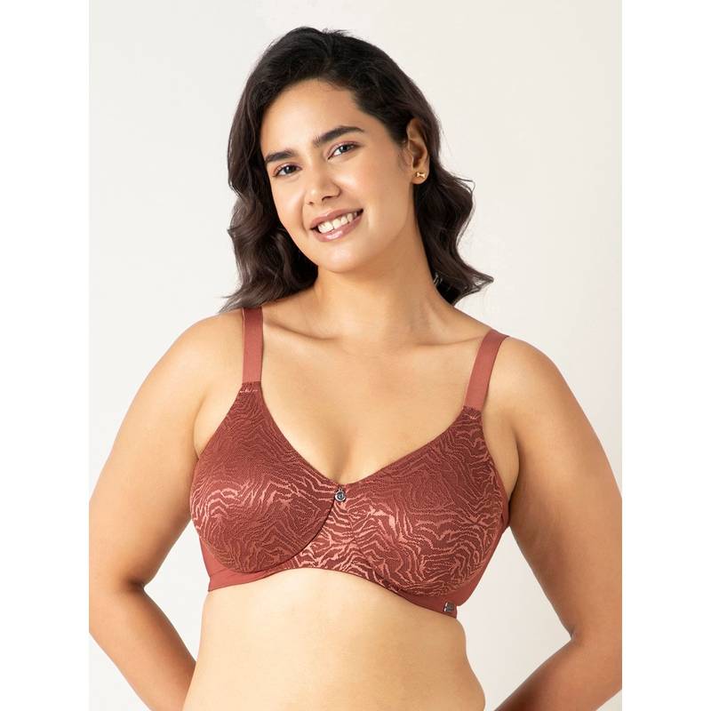 Amante Polyamide Non-Padded Full Cup Underwired Full Figure Bra - Brown (38DD)