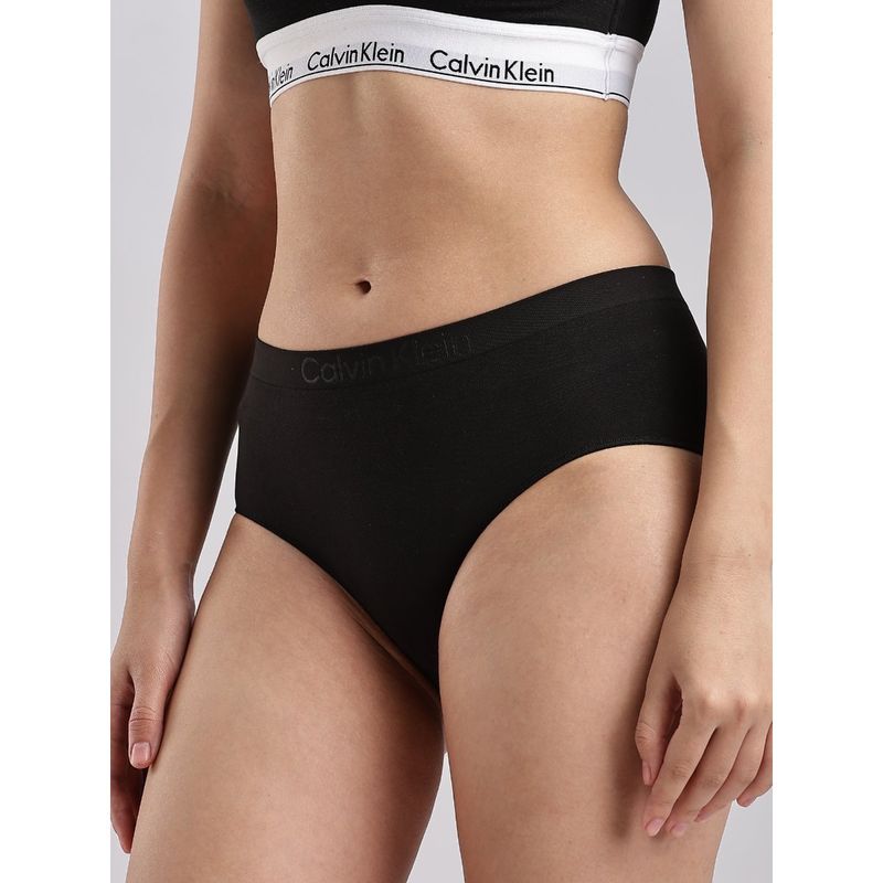 Calvin Klein Womens Black Solid Panty (XS)