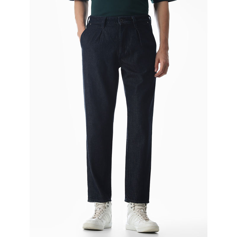 Jack & Jones Men Anti Fit Navy Blue Jeans (28/30)