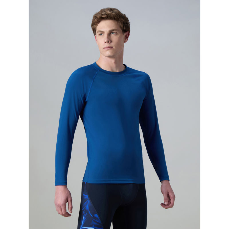 Speedo Endurance Long Sleeve Blue Performance Swimwear Sun Top (44)