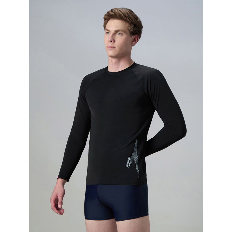 Speedo Endurance Black Long Sleeve Performance Swimwear Sun Top (38)