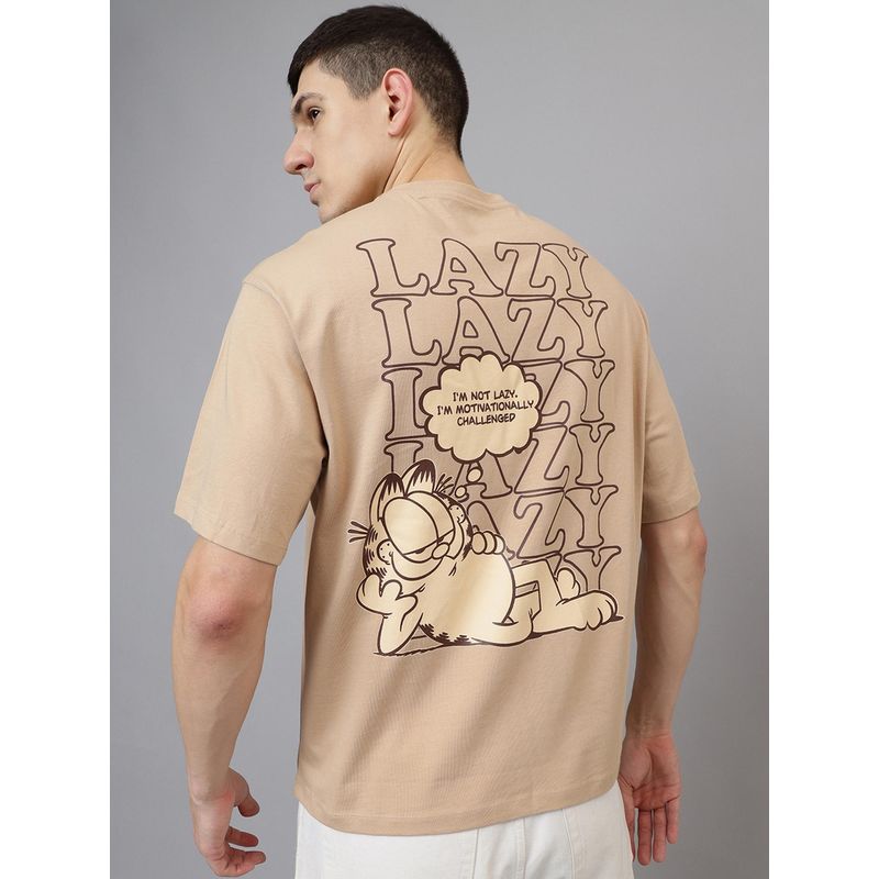 Free Authority Garfield Printed Oversized Fit T-Shirt for Men (S)