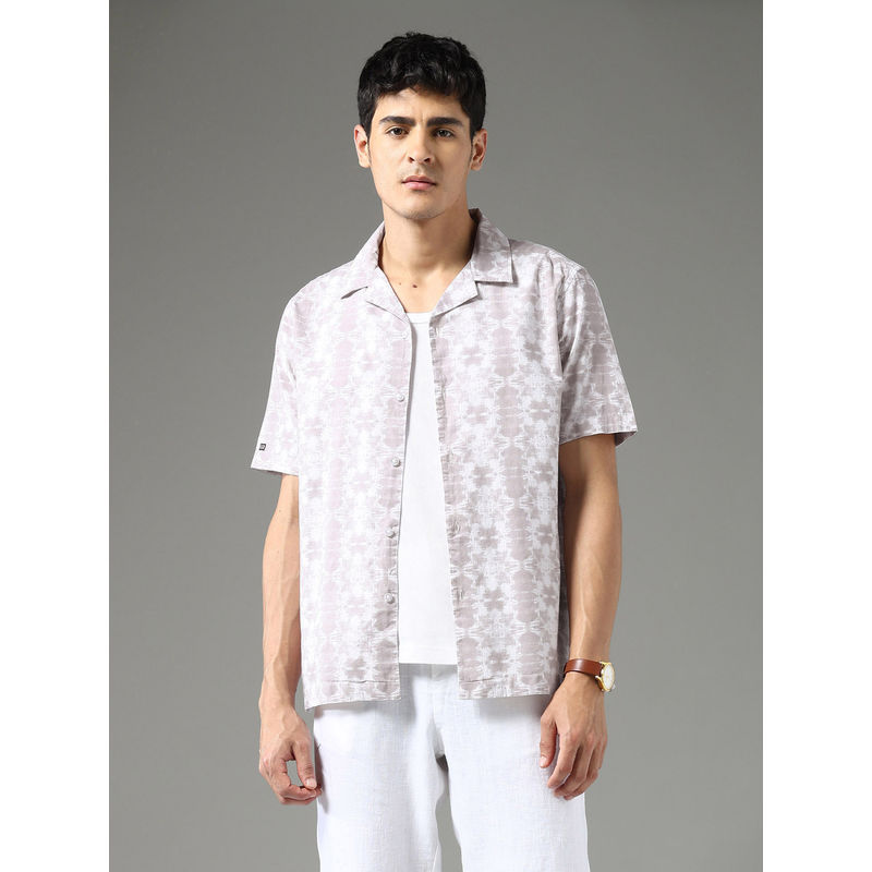 Arrow Sports Men's All Over Printed Regular Fit Night Is Young Shirt (40)