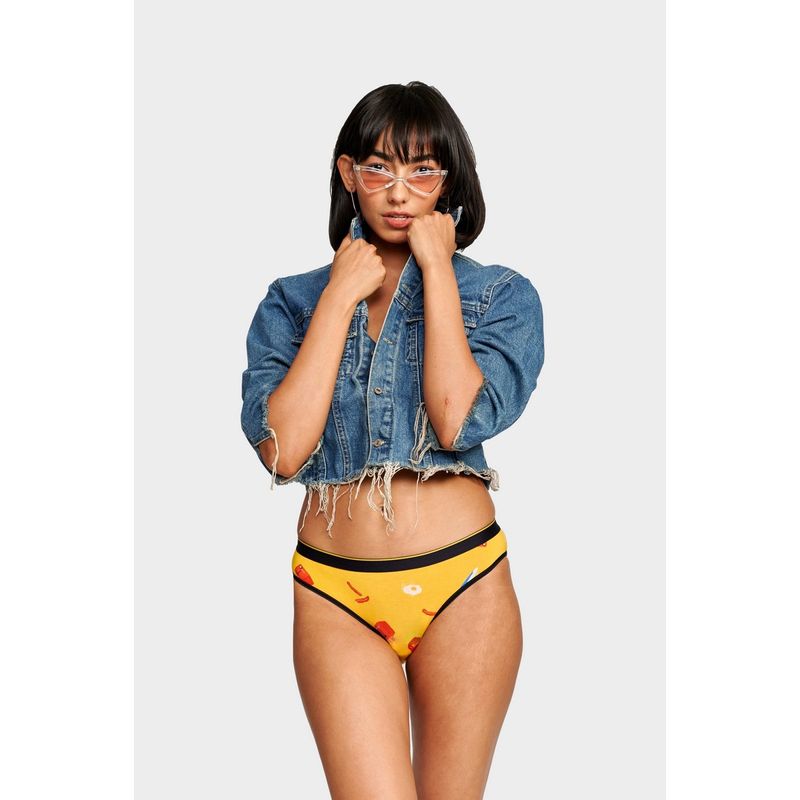 Bummer Brekkie Micro Modal Women's Bikini - Yellow (M)