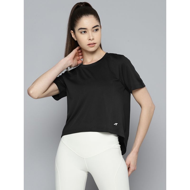 Alcis Women Anti Static Slim Fit Crop Sports T-shirt (L)