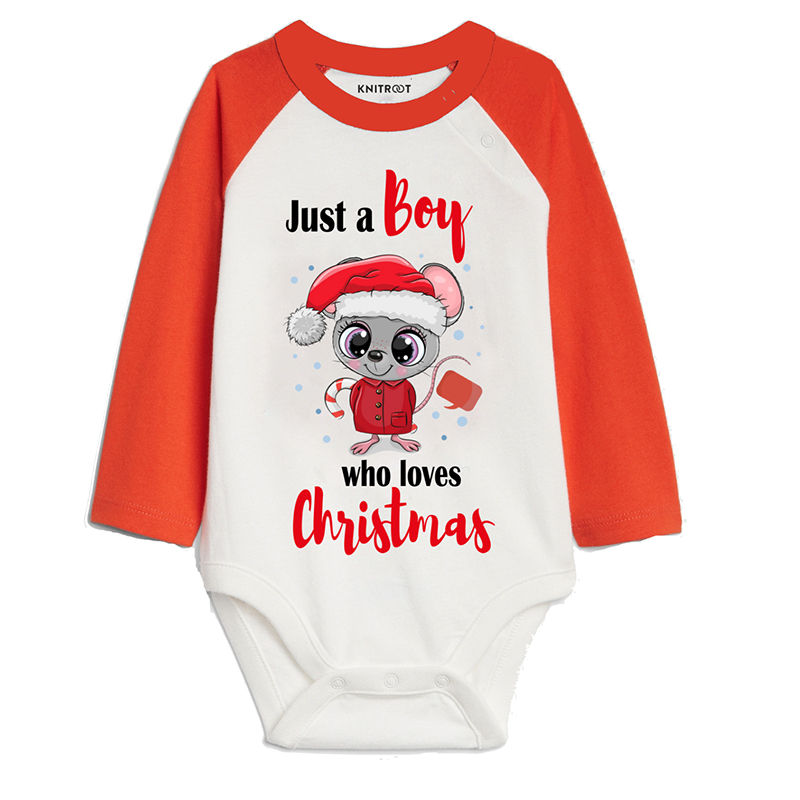 KNITROOT Just A Boy Bodysuit and Romper Red & White Buy KNITROOT