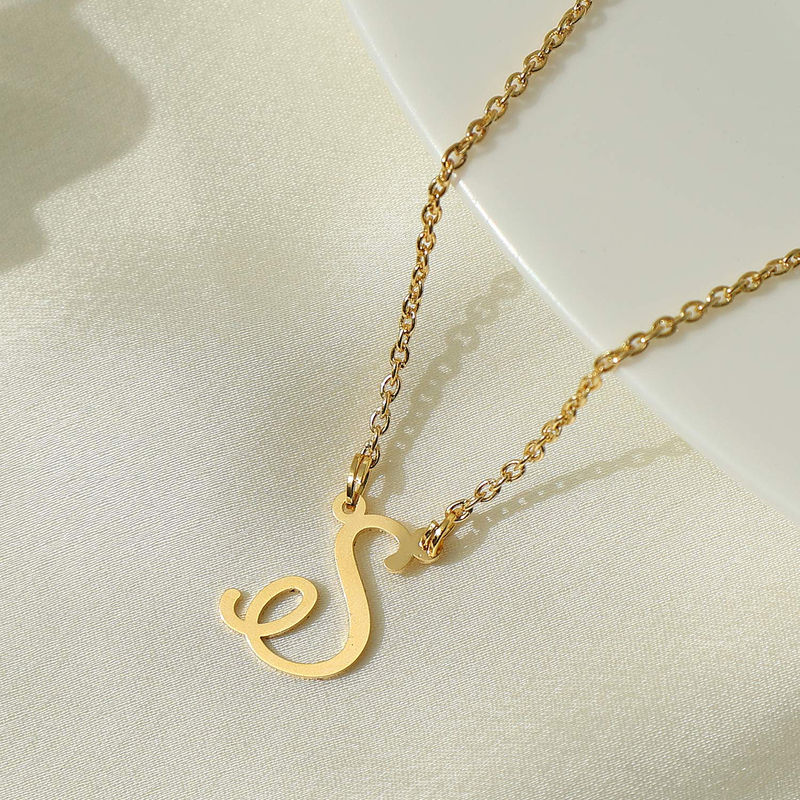 S pendant cheap necklace
