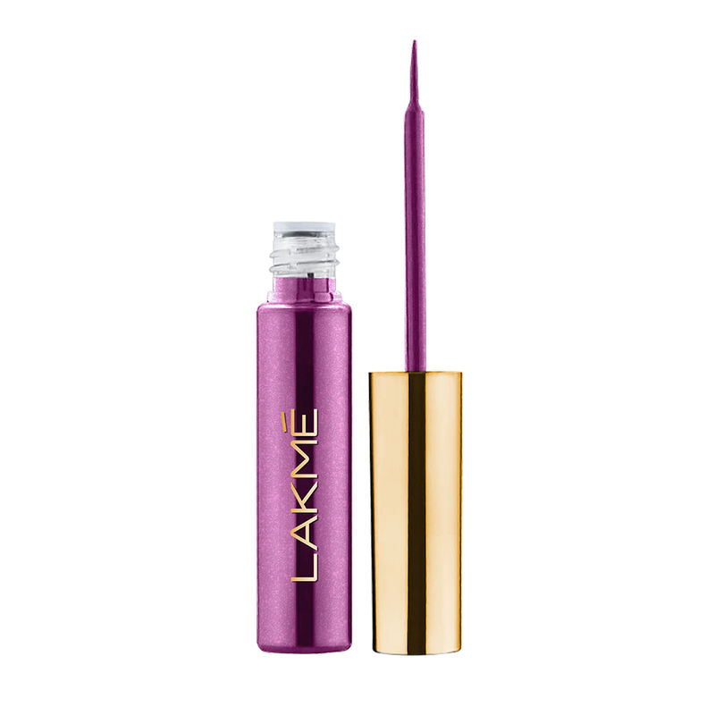 Lakme Glitterati Collection Shine Eyeliner, Smudgeproof, Intense Shimmery Color- Invincible Purple