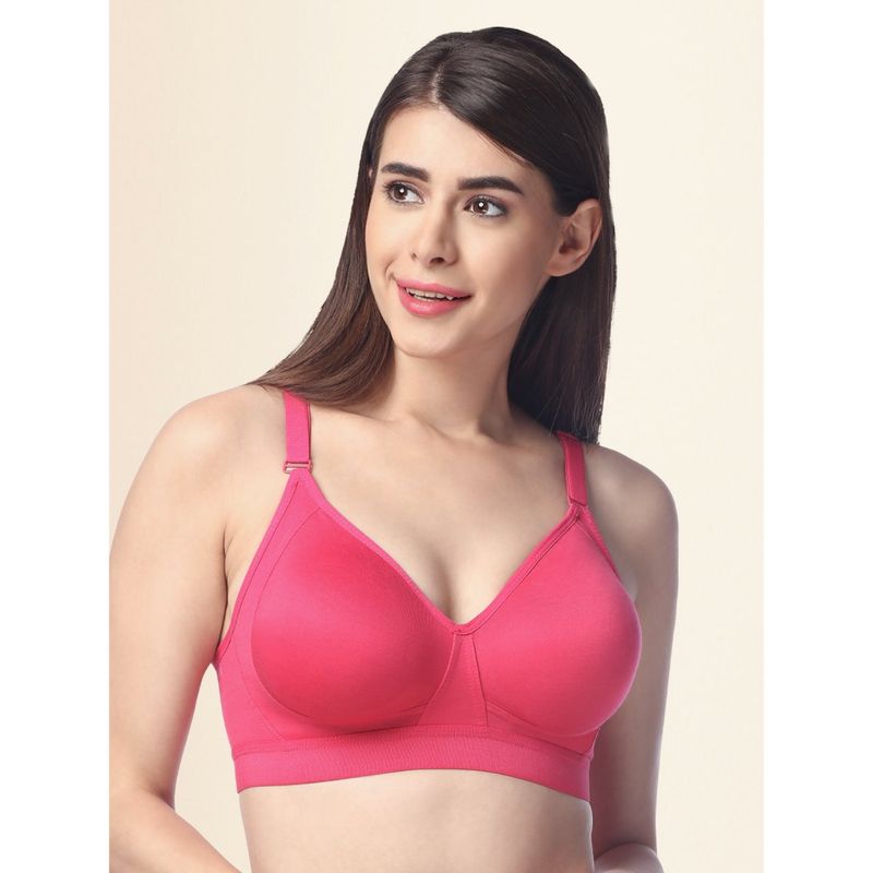 Trylo Women Full Coverage Non Padded Bra Raspberry (40D)